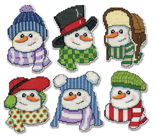 Design Works Crafts Snowmen in Hats Counted Cross Stitch Ornament Kit