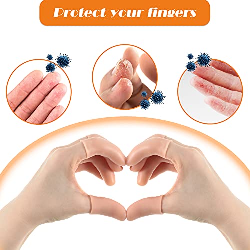 Nuanchu Gel Finger Cots 50pcs Silicone Protectors for Trigger Finger Relief