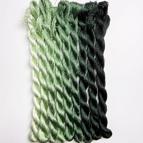 100% Mulberry Silk Embroidery Thread 9 Colors 110m Each (43) - color: 43