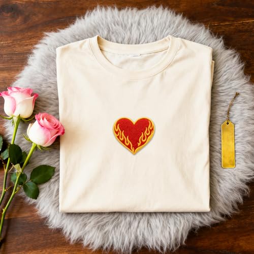 ORIGACH 4 Sheets 66 Pcs Water Soluble Embroidery Patterns Stabilizers - Pre-Printed Love Heart Designs - Stick & Stitch Embroidery Paper for Hand Sewing Lovers - color: Love Heart
