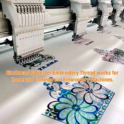 Simthread - 33 Selections - Various Assorted Color Packs of Polyester Embroidery Machine Thread Huge Spool 5500Y for All Sewing Embroidery Machines - 3 Different Brown Colors - color: 3 Differ Brown