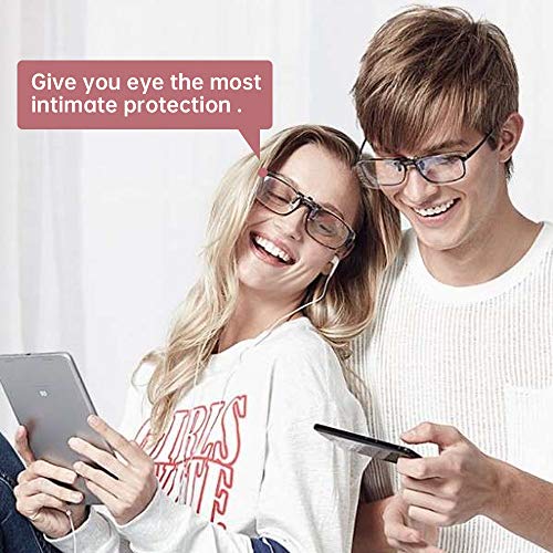 Reading Glasses Clip On and Flip Up Blue Light Blocking Magnifying Glasses Magnifiers Lenses Readers for Unisex (Transparent, 1.0)