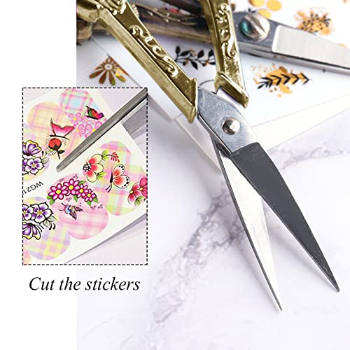 SUNNYCLUE 4.67Inch Embroidery Sewing Scissor Stainless Steel Retro-Style Peacock Needlework Sewing Scissor for Paper Fabric Cutting Craft Threading Cross-Stitch Household Daily Use, Antique Bronze - color: Antique Bronze-1pc-bird Scissors