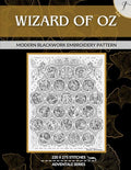 Wizard of Oz Adventale: Modern Blackwork Embroidery Pattern