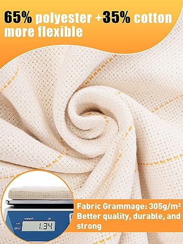 80×40in Durable Yet Forgiving Overlocking Tufting Cloth with Marked Line - size: 80 × 40 inch
