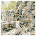 Primst 3D Daisy Embroidery Cotton Linen Fabric by The Yard for Sewing DIY Clothes Dress Tablecloth Bag Cushion (Beige,47.2" x 39.4") - size: 47.2" x 39.4"