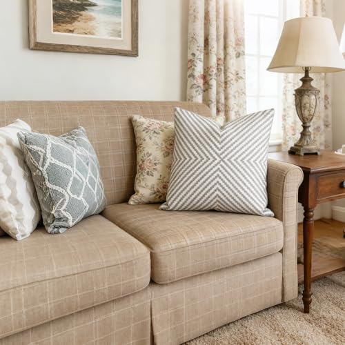 Slow Cow Embroidered Throw Pillow Cover 18 x 18 Inch Grey - color: Grey Dots, size: 18" x 18" (Pack of 1)