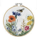 DUTCH STITCH BROTHERS - Wildflowers Counted Cross Stitch 6" Hoop and Pattern Included - Cross Stitching Kits for Adults Advanced and Beginners - color: DSB040 Aida