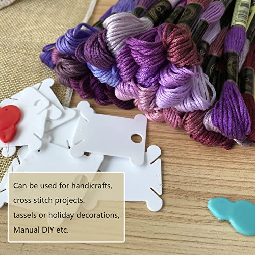 30 Skeins Embroidery Threads Embroidery Floss for Friendship Bracelet String Cross Stitch DIY String Art (Purple) - color: Purple