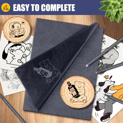 Carbon Paper for Tracing Transfer Paper, 30 Pcs Black Graphite Copy Paper - color: Black, size: 8.3" x 11.8" (30 Sheet)