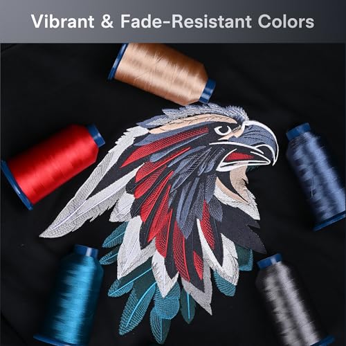 BAI Embroidery Thread Set 60 Colors 40WT 108D/2 Polyester Thread 4000M - color: 60colors