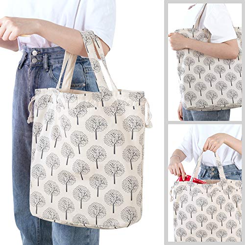 Teamoy Knitting Bag Tote, Yarn Storage Crochet Bag Organizer, Tree - color: Tree