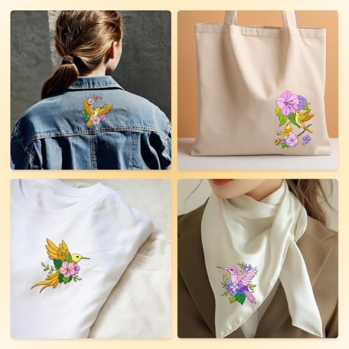 23Pcs Floral Hummingbird Water Soluble Hand Sewing Stabilizers - style: Hummingbird