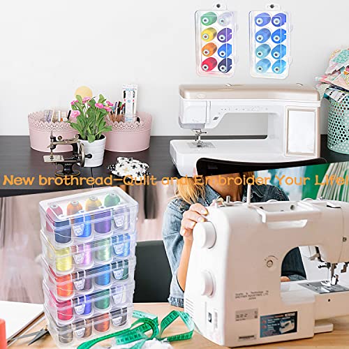 New brothread 8 Spools Embroidery Machine Thread with Box -Monochrome - color: Monochrome