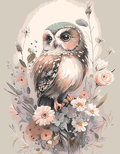 Mrnsiet Owl Counted Cross Stitch Kits for Adults, Animals Stamped Cross Stitch Kits for Beginners, Needlepoint Cross-Stitch Patterns Embroidery Kits Arts and Crafts for Home Decor 12×16 Inch - color: X240823