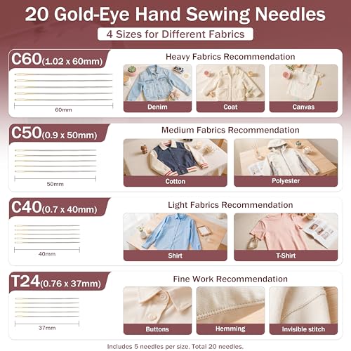 LOTOFUN Small Sewing Kit Box: Cookie Design Portable 2-Layer Organizer Magnetic Needle and Thread Kits Holder Basic Case - Travel Emergency Clothes Repair for Adults (Beige) - color: Beige
