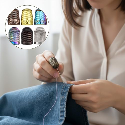 HJZHII 11 Pcs Thimbles for Hand Sewing, Metal Quilting Thimble