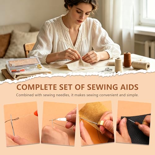 TLKKUE 22 Pcs Heavy Duty Sewing Needles Kit with Hand Sewing Needles