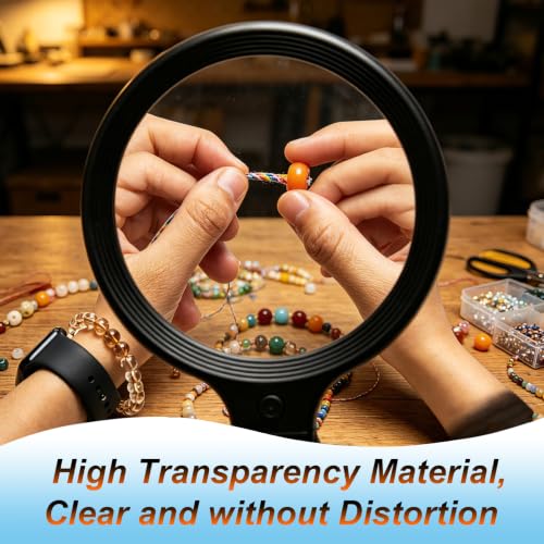 3 in 1 Hands Free Magnifying Glass with Light, Neck Wear Lighted Magnifier