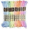 12 Skeins 105 Yards Macaroon Embroidery Floss String for Jewelry - color: Pastel Color