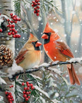 Moohue 14ct Counted Cross Stitch Kits for Adults Winter Animals Birds Printed Stamped Cross Stitch Patterns Kits Cross Stitch Supplies (Winter Animals Birds) - color: Winter Animals Birds