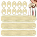 100 Pieces Floss Drops Cross Stitch Silk,1.97 * 1.38 Inches Cross Stitch Thread,Embroidery Floss Bobbins,Wood Thread Drops,Wood Bobbins,Embroidery Bobbin Thread Suitable for DIY Sewing Thread Storage