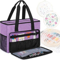 GMAK Embroidery Storage Bag, Embroidery Project Storage Carrying Tote Bag - color: Purple