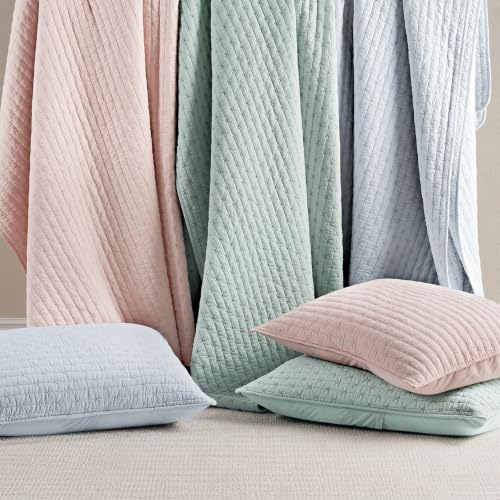 EVERGRACE 100% Cotton Cross Stitch 3-Piece Quilt Set, Queen, Ballet Pink - color: Ballet Pink, size: Full/Queen (92" X 96")