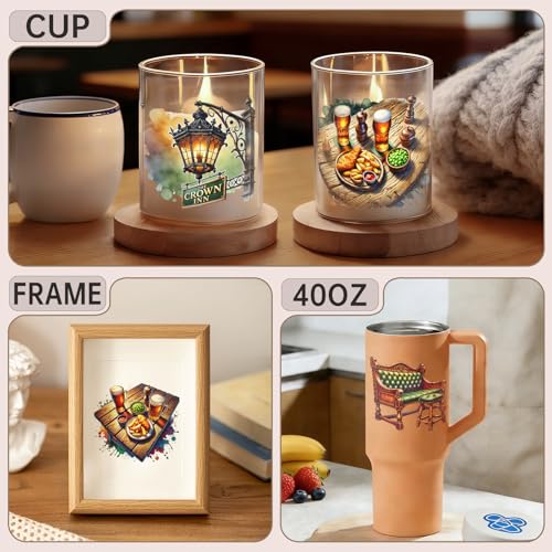 32 PCS British Pubs UV DTF Cup Wrap Stickers - style: British Pubs
