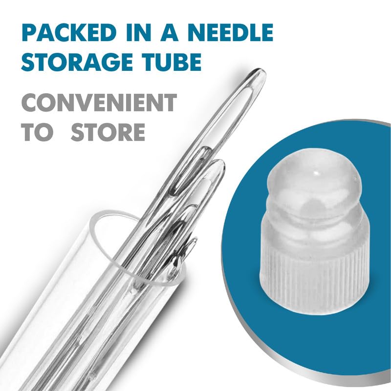 Heavy Duty Hand Sewing Needles Set - 12 Needles for Upholstery, Leather, Carpet Canvas Repair (Pack of 2) - size: 12 Needles (Pack of 2)