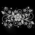 MAYJOYDIY Flower Leaves Rhinestone Iron on Decal Curved Vines Hotfix Transfer Sticker Tassel Heat Transfer Patch Shining Clothing Repair Applique for T-Shirt Hat Jacket Garment Bag DIY Decor - style: Flower Leaves