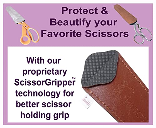 Designer Scissors Sheaths Shears Protective Covers-For Small Embroidery Scissors - Rustic Multicolor Paisley Design-#SS-296 - color: Rustic Multi Paisley, size: Single Small Size