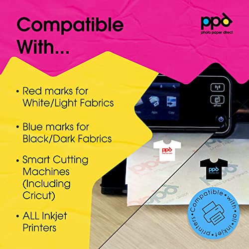 PPD 40 Sheets 8.5x11" Iron-on Heat Transfer Paper Mixed Fabrics Inkjet - size: 8.5 x 11, style: Mix (40 Sheets)