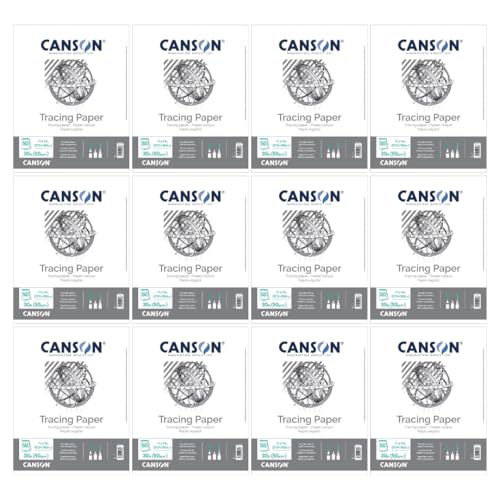 Canson Tracing Paper, 11" x 14", 50 Sheets/Pad, 12 Pads - size: 11" x 14" (12-Pack)