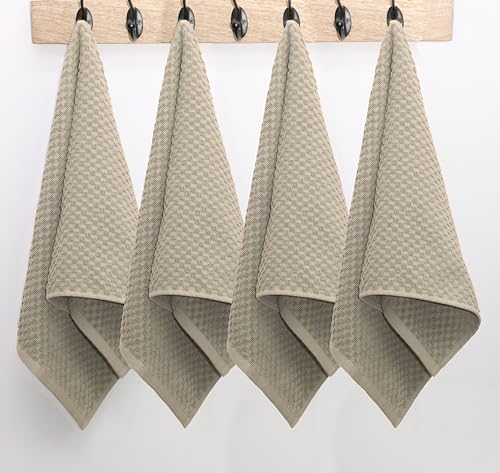 COTTON CRAFT Amazing Kitchen Towel - 12 Pack 100% Cotton Waffle Terry Towel - color: Beige, size: 12 Pack