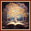 Funxvoot Stamped Cross Stitch Kits Beginners Full Range of Embroidery Kits for Adults 11CT Embroidery Patterns Needlepoint Kits Printed Cross Stitch Kits - (Book Trees 18x18 inchs) - color: Cross Stitch Kits 31