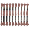 12 Skeins Embroidery Cotton Floss of 9yds for DIY Embroidery, Light Brown - color: Light Brown