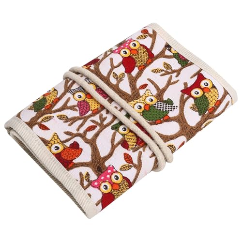 Pssopp Knitting Needles Holder Case Rolling Organizer