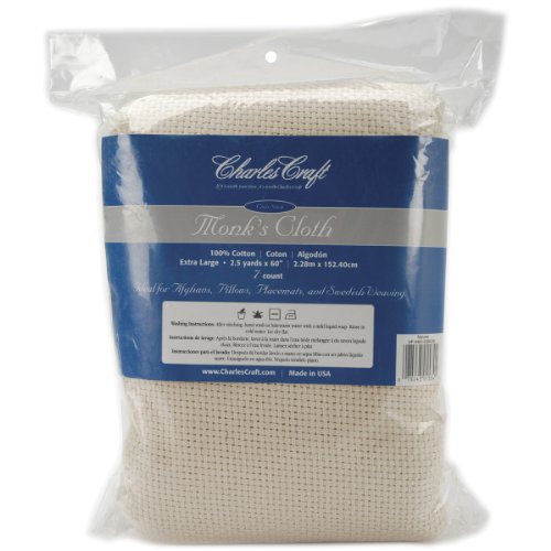 DMC Charles Craft Charles Craft Monk's Cloth Aida - 7 Count - 60" X2 (Natural) - color: Natural