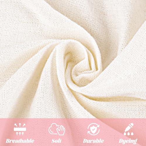 100% Cotton Muslin Fabric 63inch X 2Yards Linen Cotton Fabric by The Yard - size: 2 yard pre cut