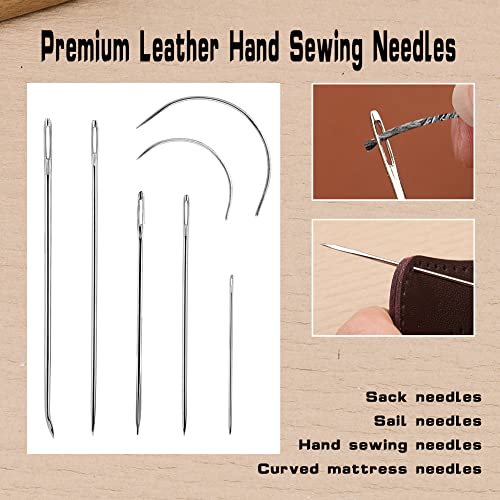 Waxed Thread 55 Yards, Leather Sewing Waxed Thread Dark Gray - color: Dark Gray, size: 55Yard
