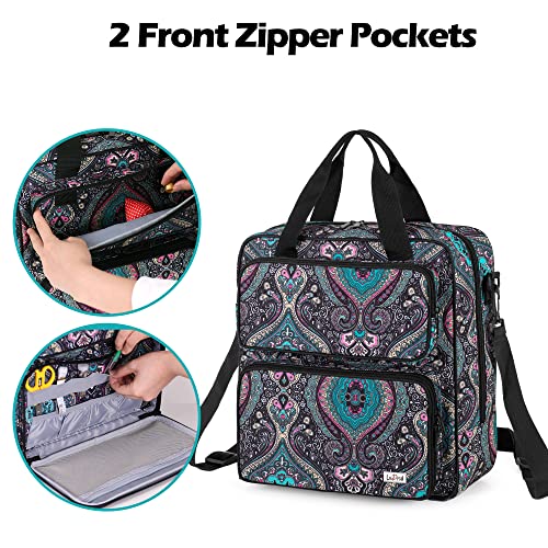 LoDrid Embroidery Storage Bag, Portable Embroidery Project Carry Case,Totem
