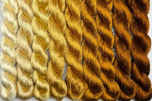 100% Mulberry Silk Embroidery Thread 9 Colors 110m Each (58) - color: C58