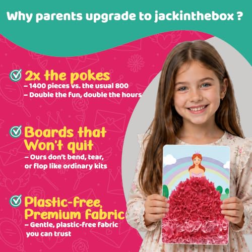 jackinthebox Poke Art Princess Themes Crafts Kit for Kids, Girls, Ages 4-8 - style: Princess