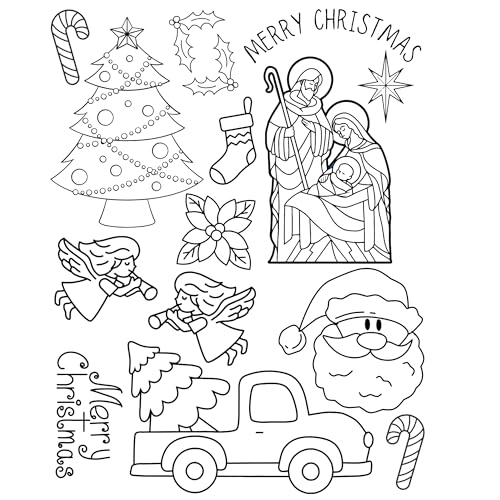 Christmas Assorted Ready-to-Use Embroidery Design Transfers on Stick and Stitch Water Soluble Sewing Stabilizer Paper for Hand Embroidery Kit Thread Art Projects (Christmas) - color: Christmas