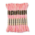 10 Skeins Pink 0.5mm 6-Ply Polyester Embroidery Floss Cross Stitch Threads Segment Dyed Gradient for DIY Craft Hand Sewing Knitting DIY Crafts Jewelry Making 8.75 Yards(8m)/Skein - color: Pink