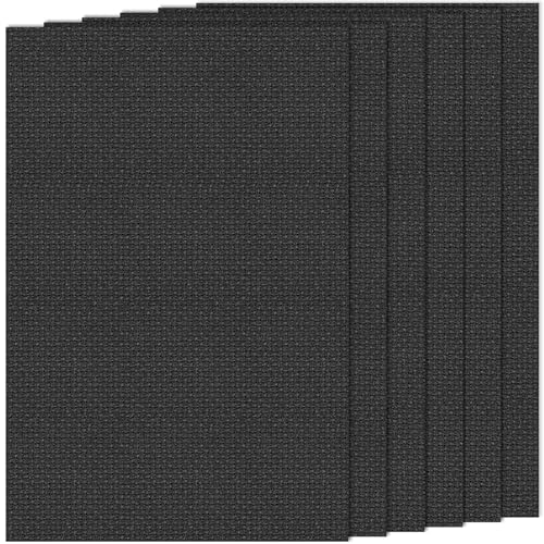 6 PCS Cross Stitch Aida Fabric 14 Count, 18 by 12 Inch, Classic Reserve Cross Stitch Aida Cloth for Home DIY Embroidery Decoration, Black - color: Black, size: 14 CT 18 x 12In (6 PCS)