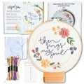 Elly & Grace Christian Embroidery Kit with Embroidery Hoop, Easy Embroidery Kit for Beginners and Adults, Full Embroidery Hoop Kit with Needles and Thread Included (Then Sings My Soul) - style: Then Sings My Soul