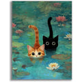 TCDZMYGS Stamped Cross Stitch Kits for Beginners-Pond Cat,12x16in - color: cross stitch-cat