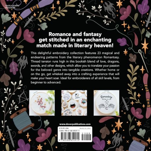 Romantasy Embroidery: 23 Stunning Patterns for Romance and Fantasy Lovers (Dover Crafts: Embroidery & Needlepoint)